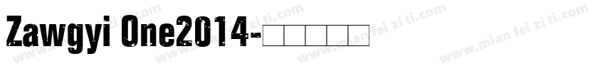 Zawgyi One2014字体转换